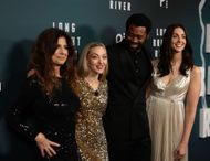 Nikki Toscano, Amanda Seyfried (Mickey), Nicholas Pinnock, and Liz Moore attend Peacock's "Long Bright River" New York Premiere at Metrograph on March 05, 202,5 in New York City. | Image via: Getty